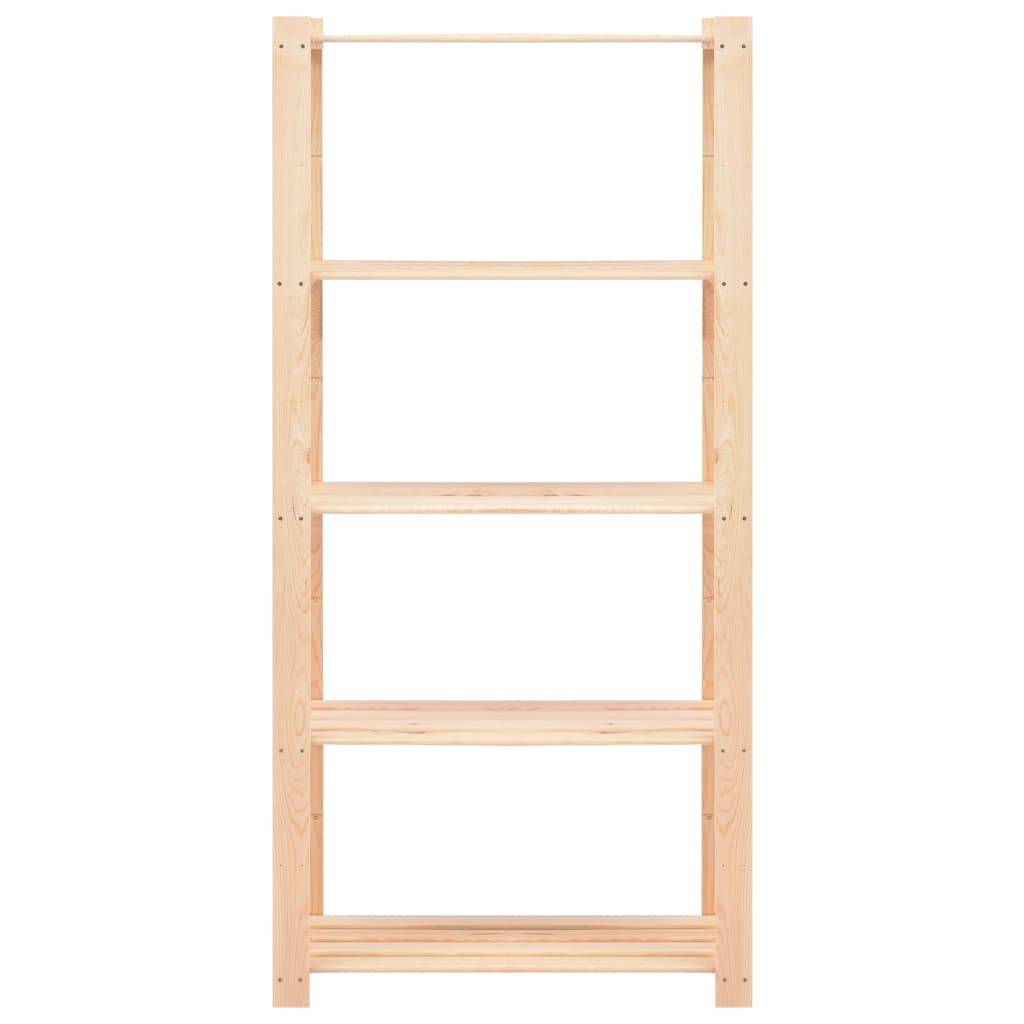vidaXL Lagerregale 5 Böden 2 Stk. 80×38×170cm Kiefer Massivholz 250kg