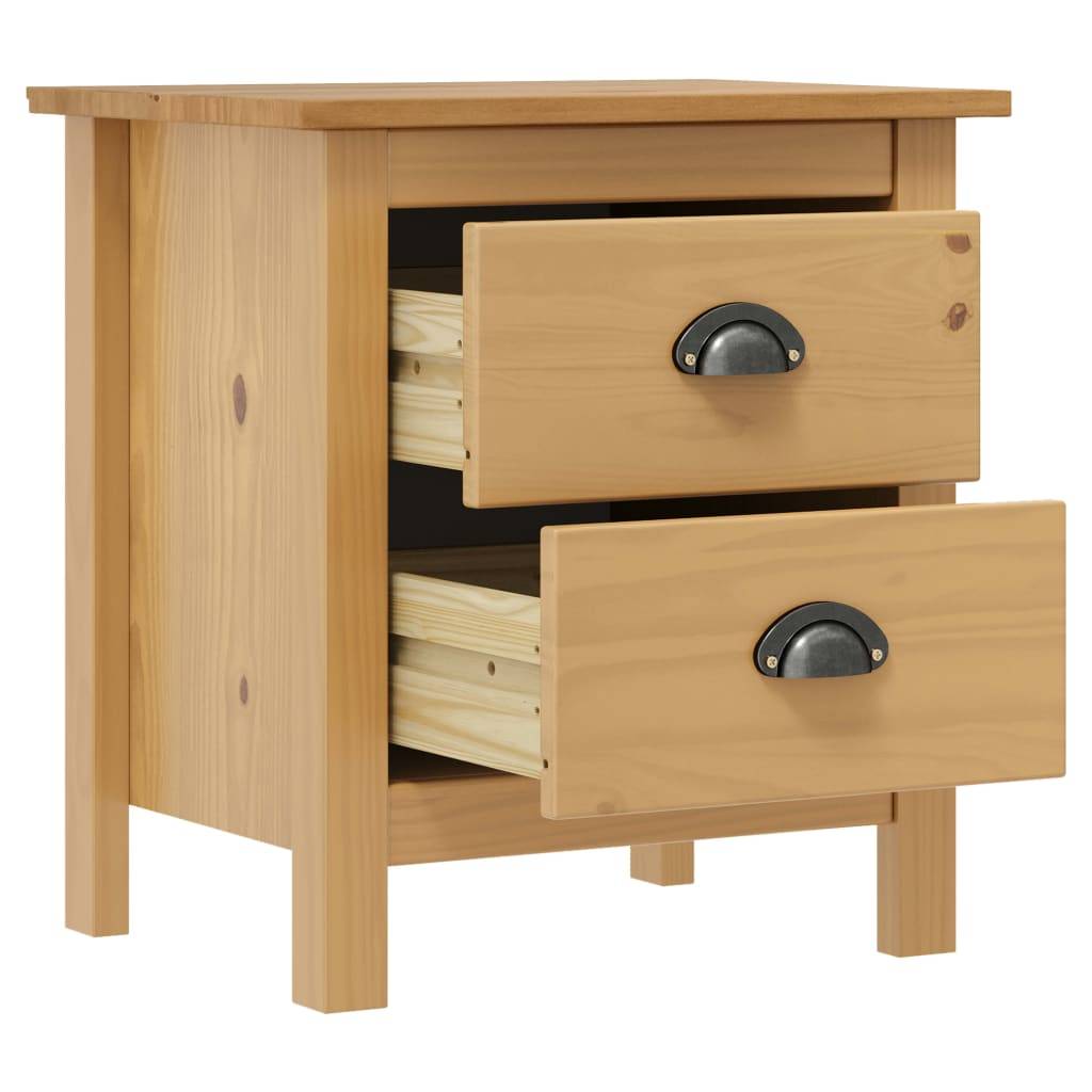 vidaXL Nachttisch Hill 46x35x49,5 cm Massivholz Kiefer