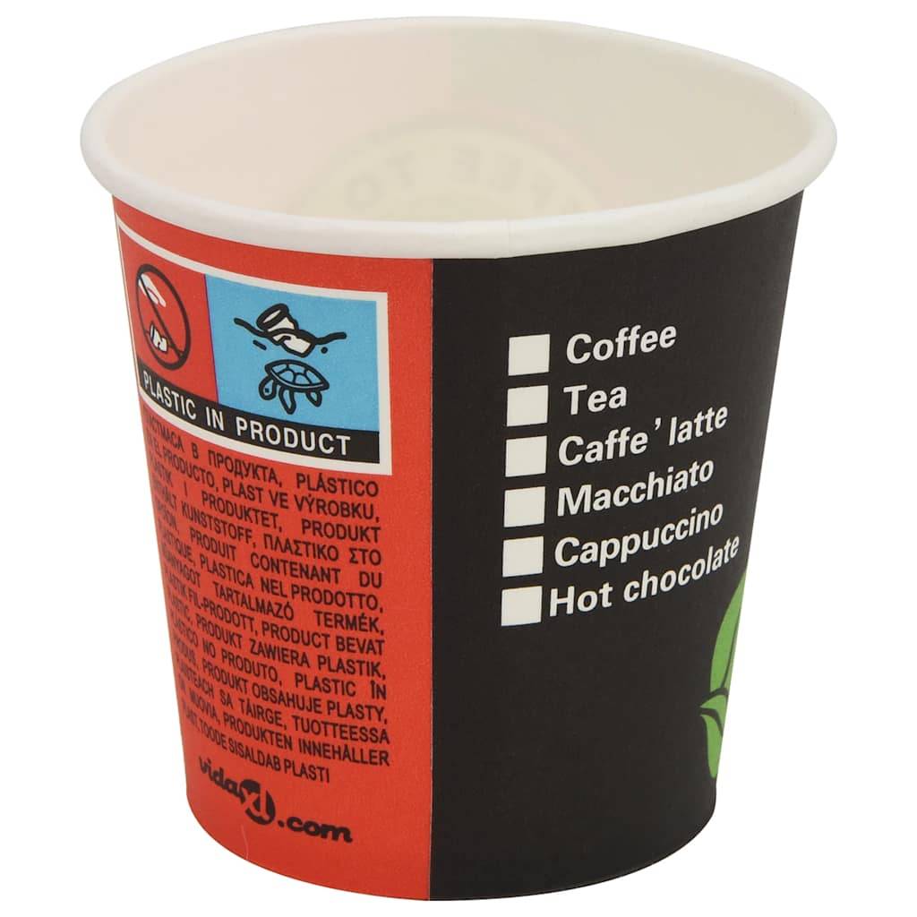 vidaXL 1000 Stk. Einweg-Kaffeebecher Pappe 120 ml (4 oz)