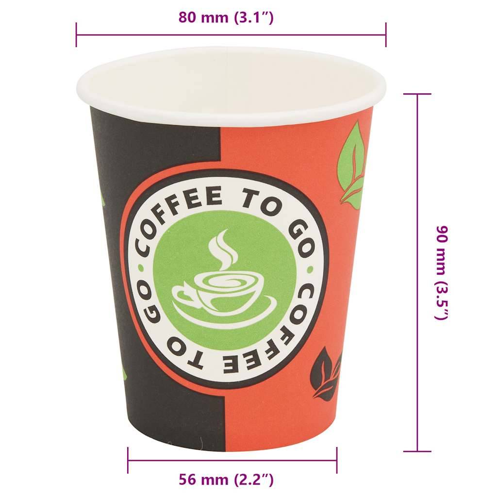 vidaXL 1000 Stk. Einweg-Kaffeebecher Pappe 240 ml (8 oz)