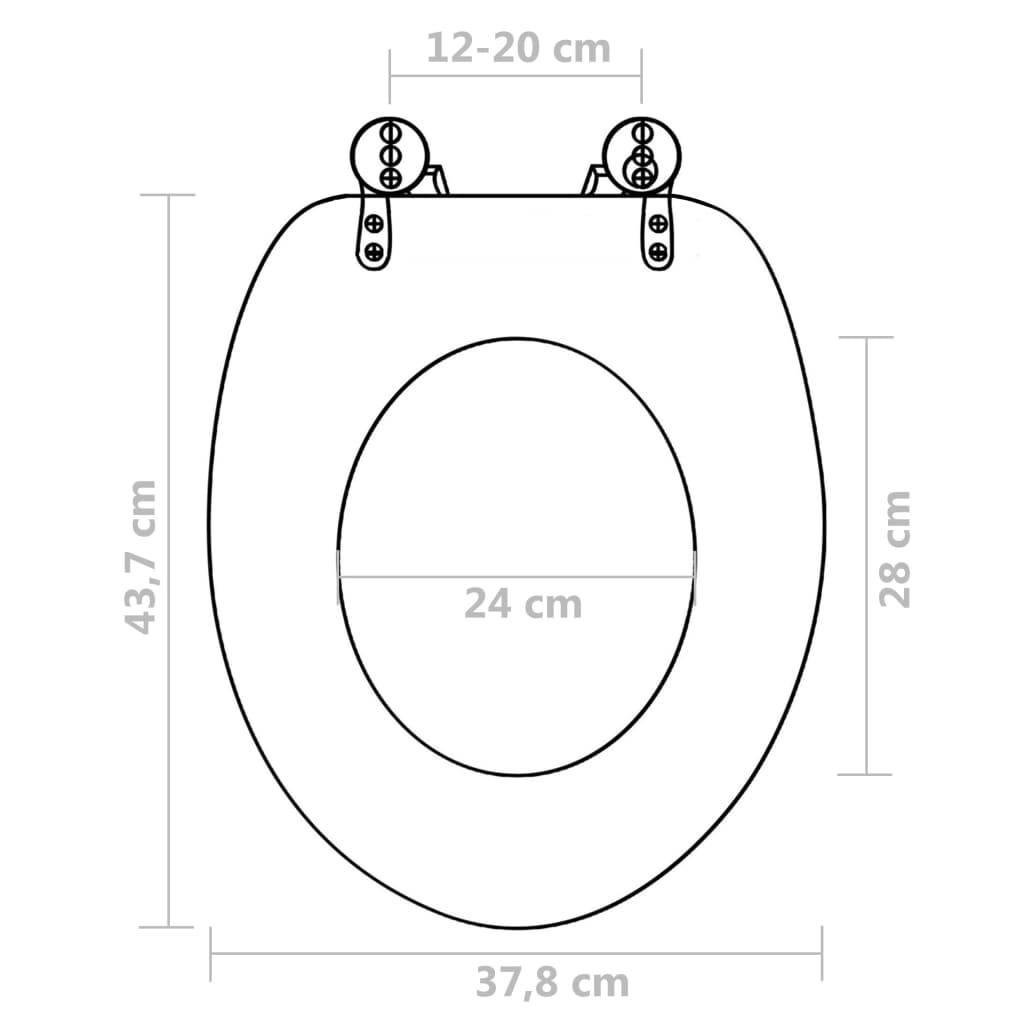 vidaXL Toilettensitze mit Deckel 2 Stk. MDF Pinguin-Design