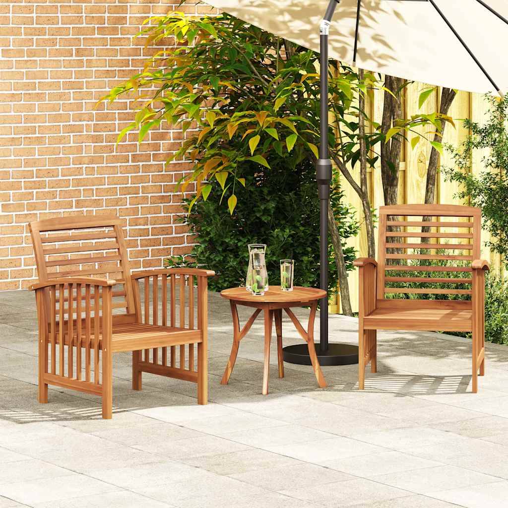 vidaXL Gartenstühle 2 Stk. Massivholz Akazie