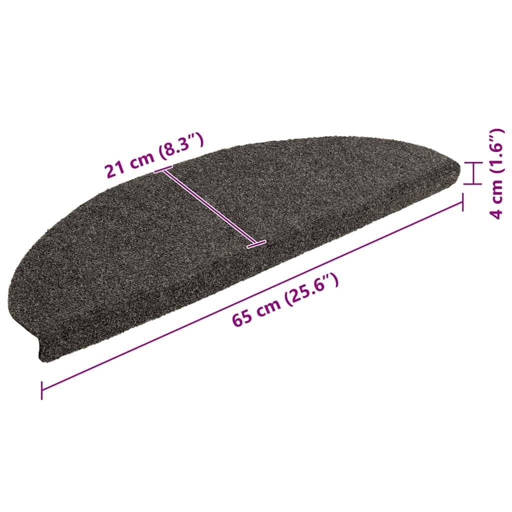 vidaXL Selbstklebende Treppenmatten 15 Stk. Anthrazit 65x21x4 cm