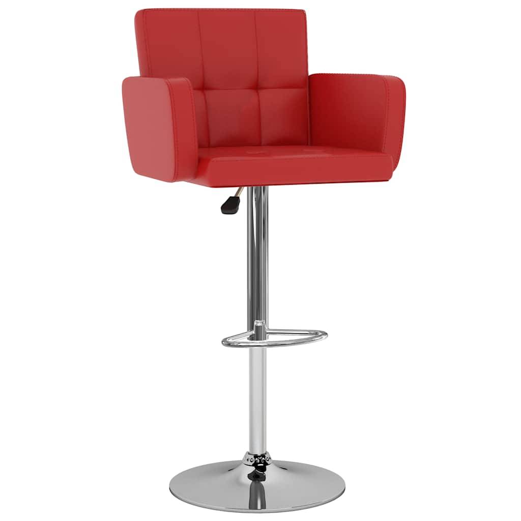 vidaXL Barhocker 2 Stk. Rot Kunstleder