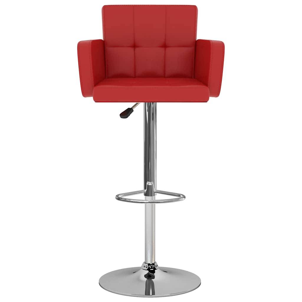 vidaXL Barhocker 2 Stk. Rot Kunstleder