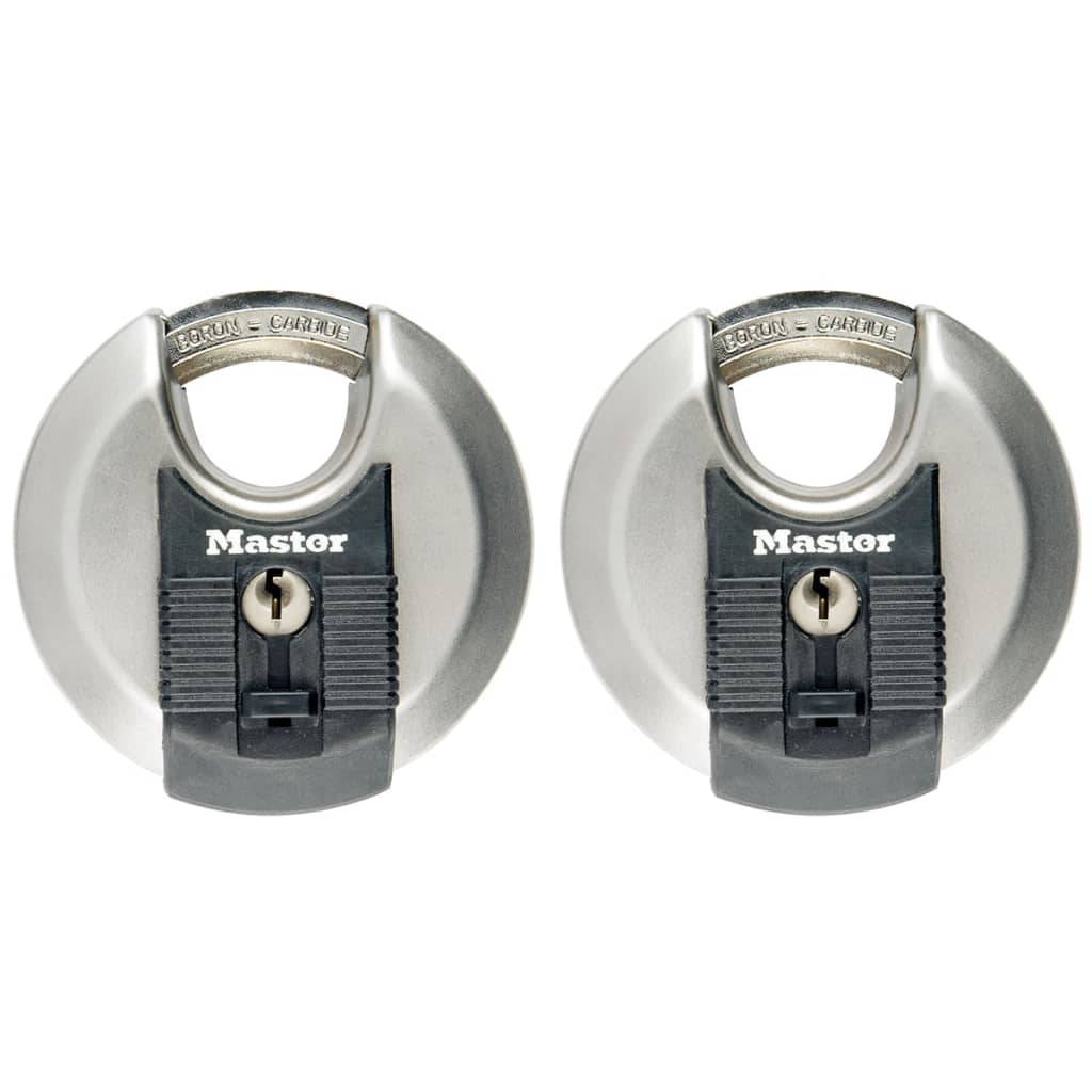 Master Lock Disc Schloss Excell Edelstahl 2er-Pack 70 mm M40EURT