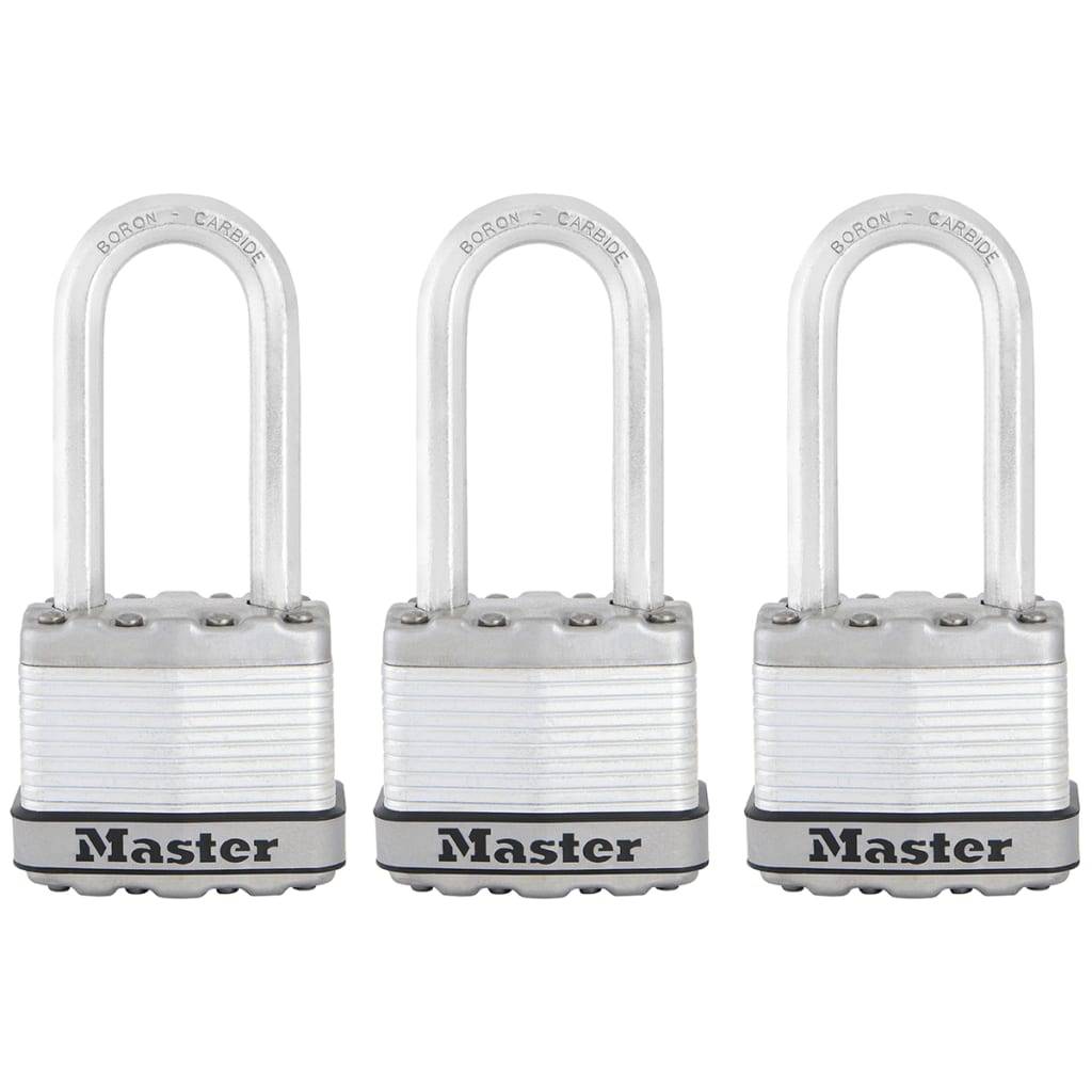 Master Lock Vorhängeschloss Excell 3er-Pack Stahl 45 mm M1EURTRILH