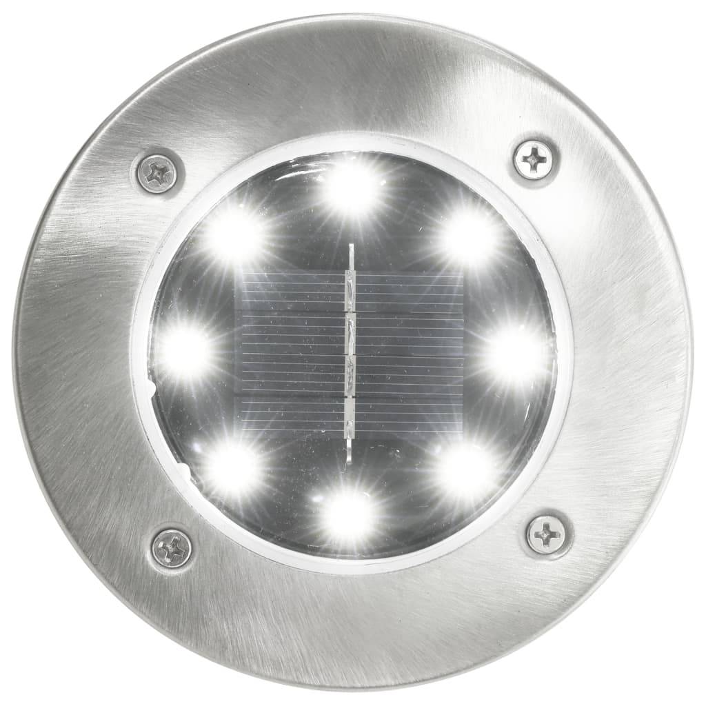 vidaXL Solar-Bodenleuchten 8 Stk. LED Weiß