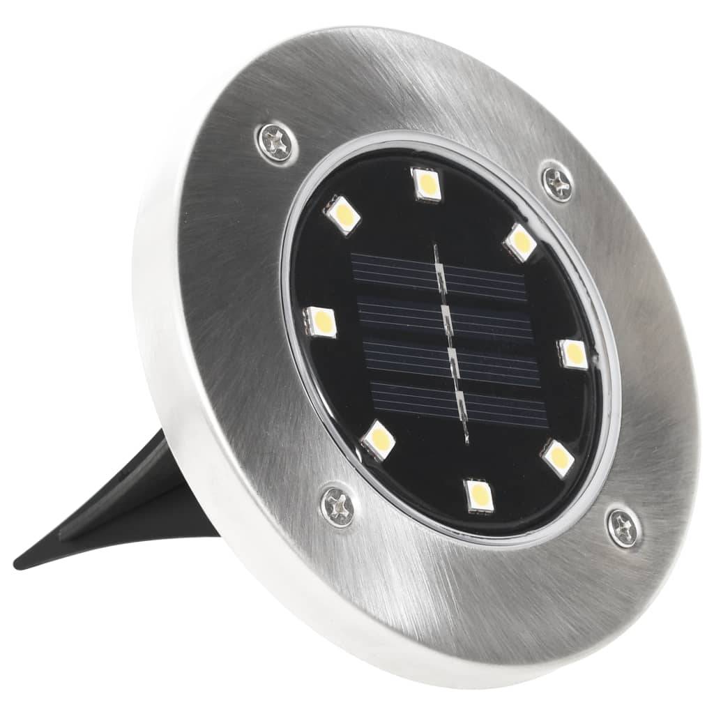 vidaXL Solar-Bodenleuchten 8 Stk. LED Weiß