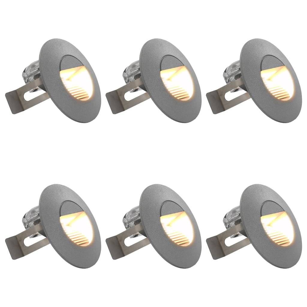 vidaXL Außenwandleuchten 6 Stk. LED 5 W Silbern Rund
