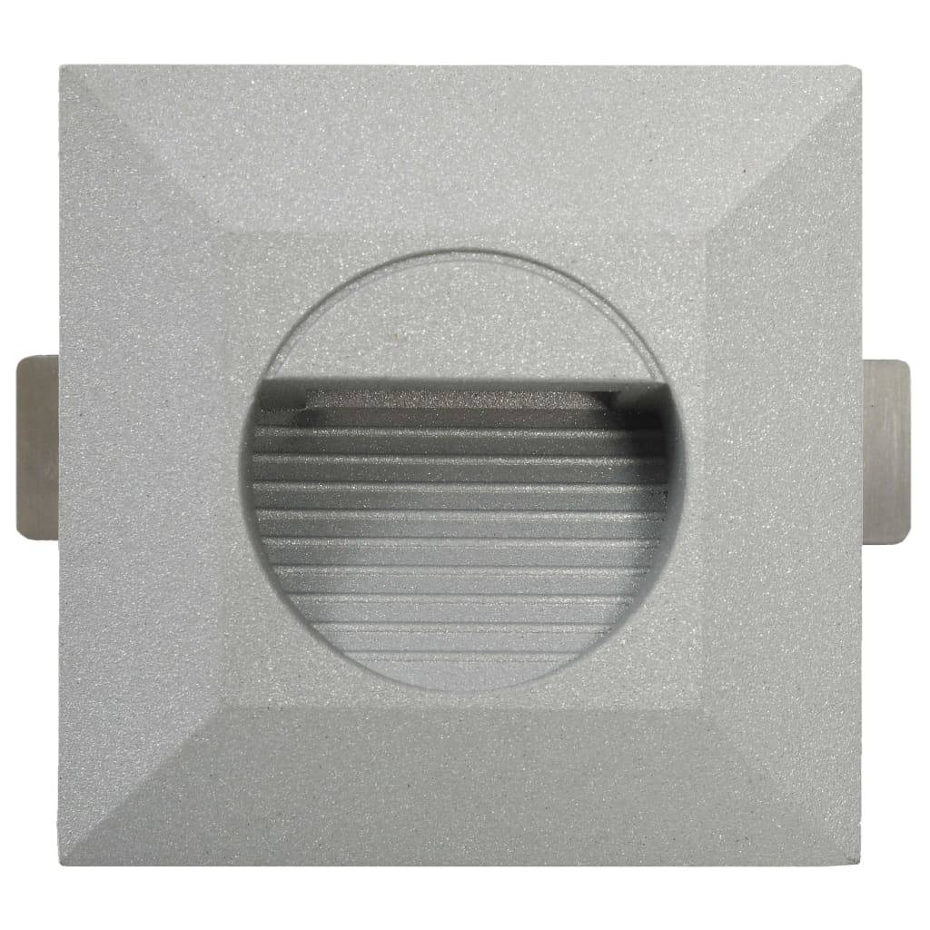 vidaXL Außenwandleuchten 6 Stk. LED 5 W Silbern Quadratisch