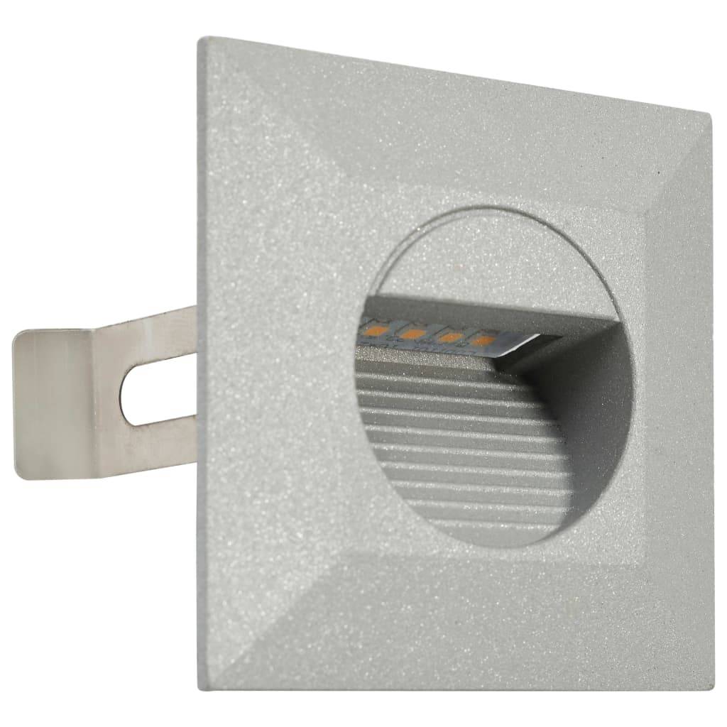 vidaXL Außenwandleuchten 6 Stk. LED 5 W Silbern Quadratisch