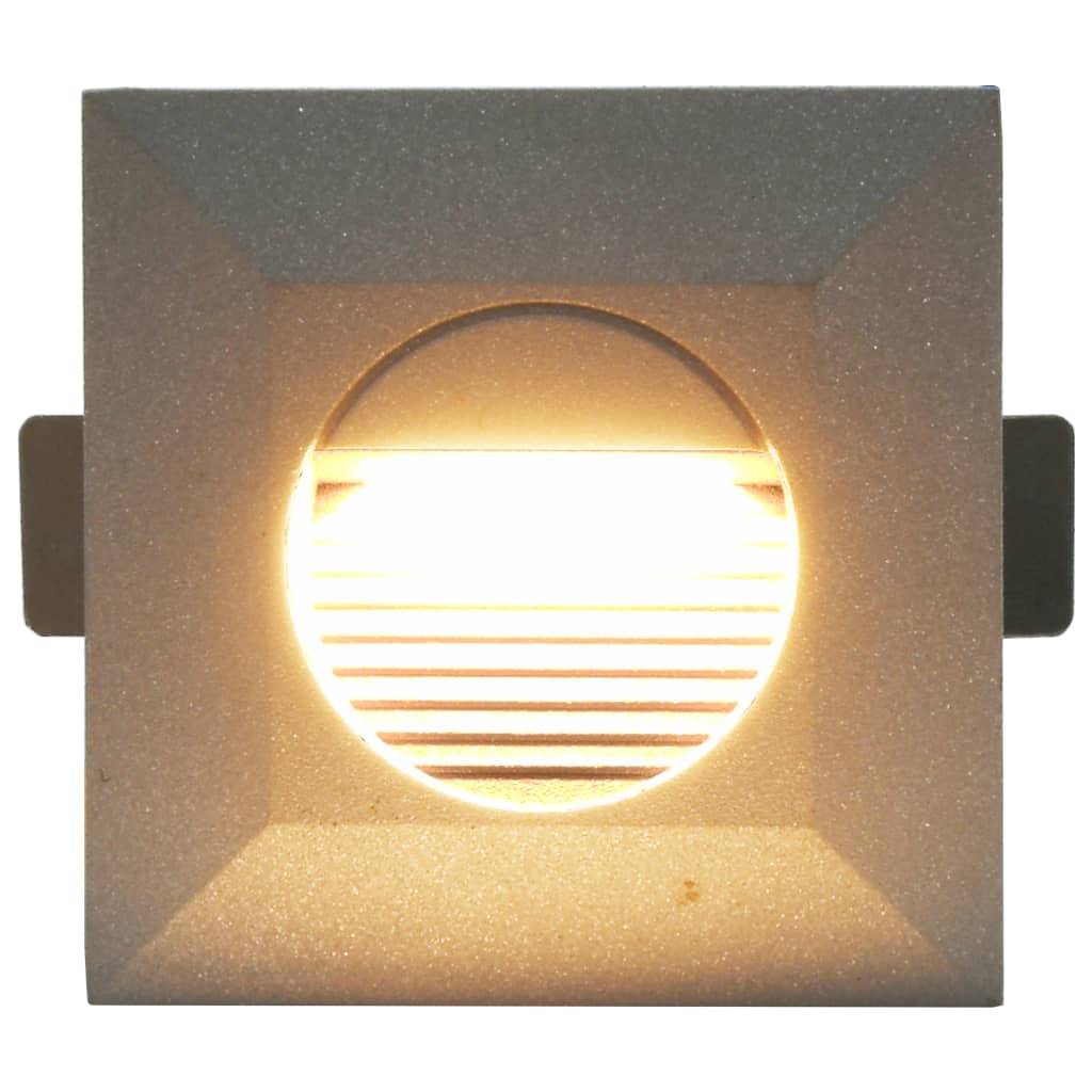 vidaXL Außenwandleuchten 6 Stk. LED 5 W Silbern Quadratisch
