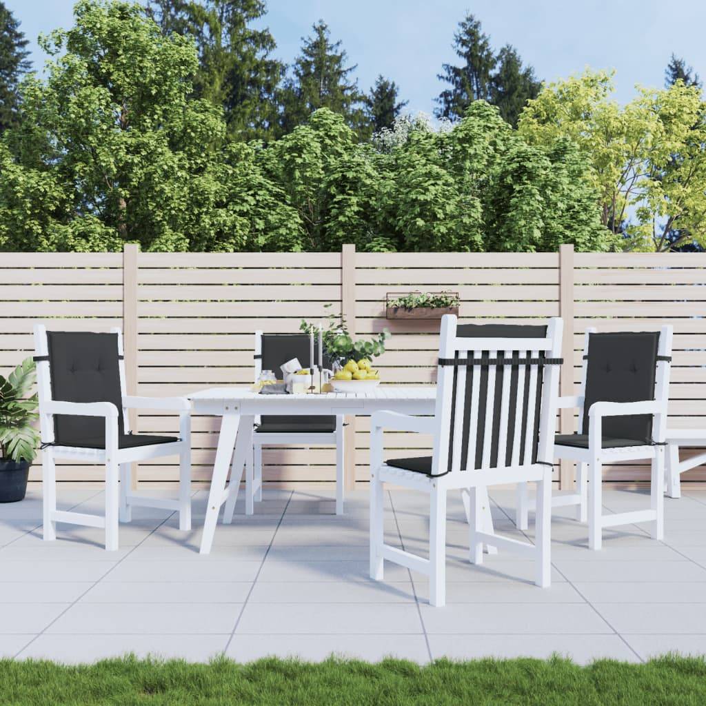 vidaXL Gartenstuhlauflagen für Niedriglehner 4 Stk. Schwarz 100x50x3cm