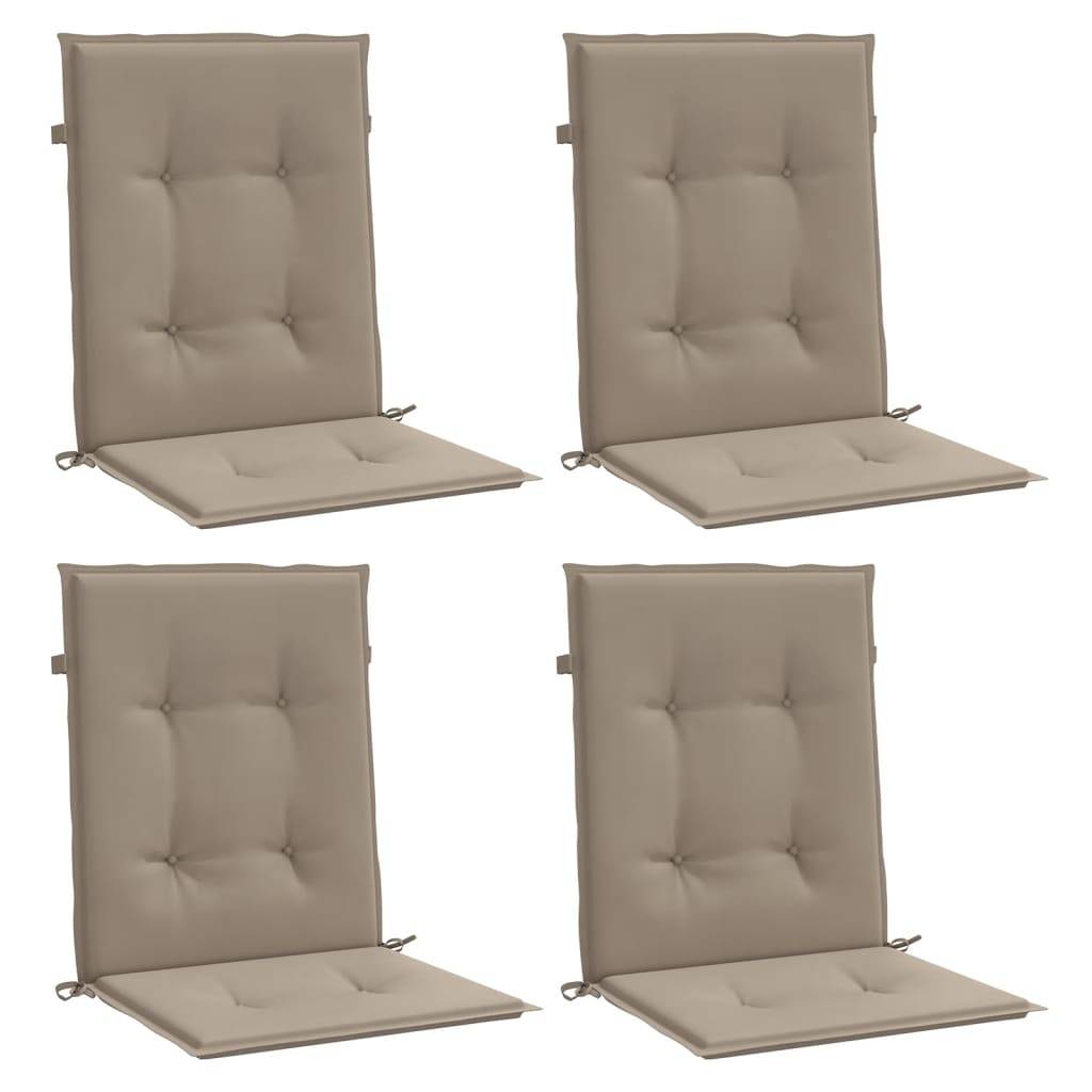vidaXL Gartenstuhlauflagen für Niedriglehner 4 Stk. Taupe 100x50x3 cm
