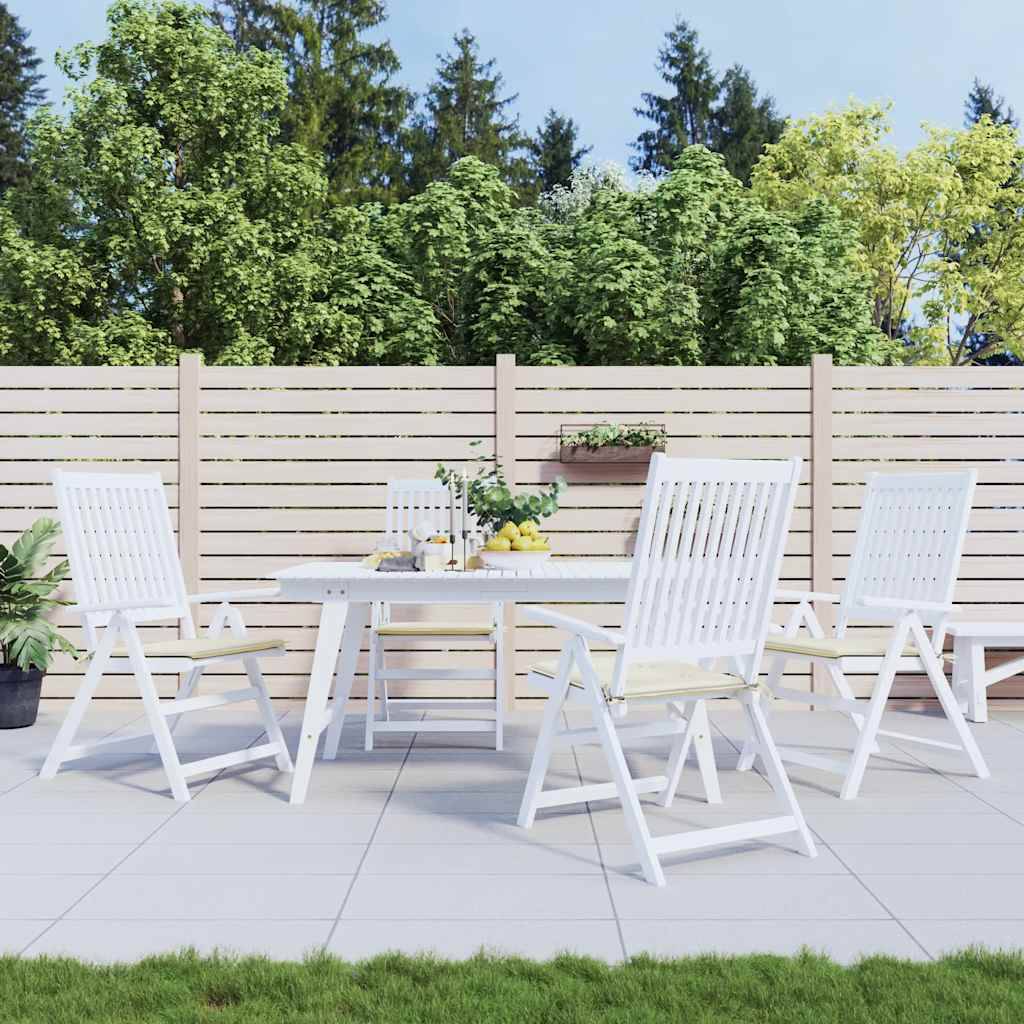 vidaXL Gartenstuhl-Kissen 4 Stk. Creme 40x40x4 cm Oxford-Gewebe