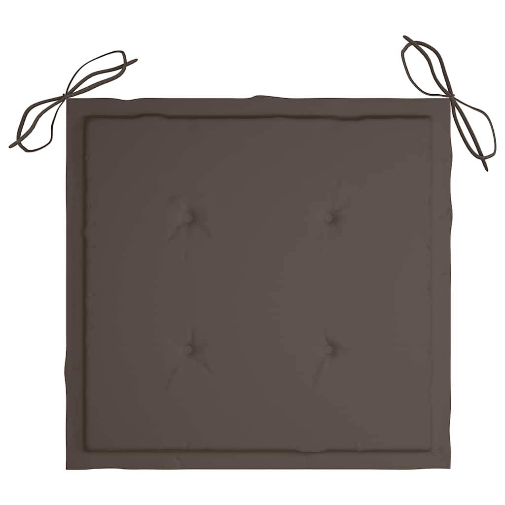 vidaXL Gartenstuhl-Kissen 4 Stk. Taupe 40x40x4 cm Oxford-Gewebe