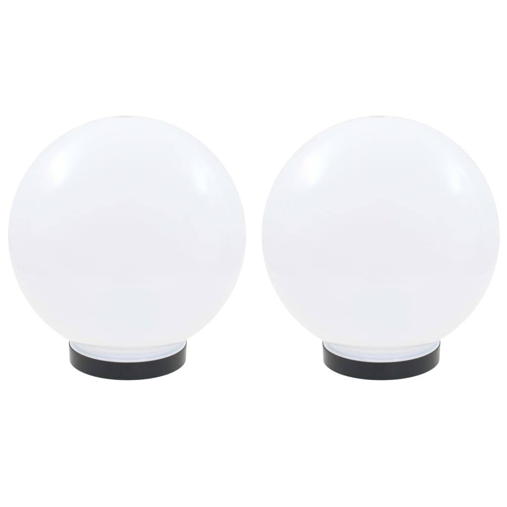 vidaXL LED-Gartenleuchten 2 Stk. Kugelförmig 25 cm PMMA