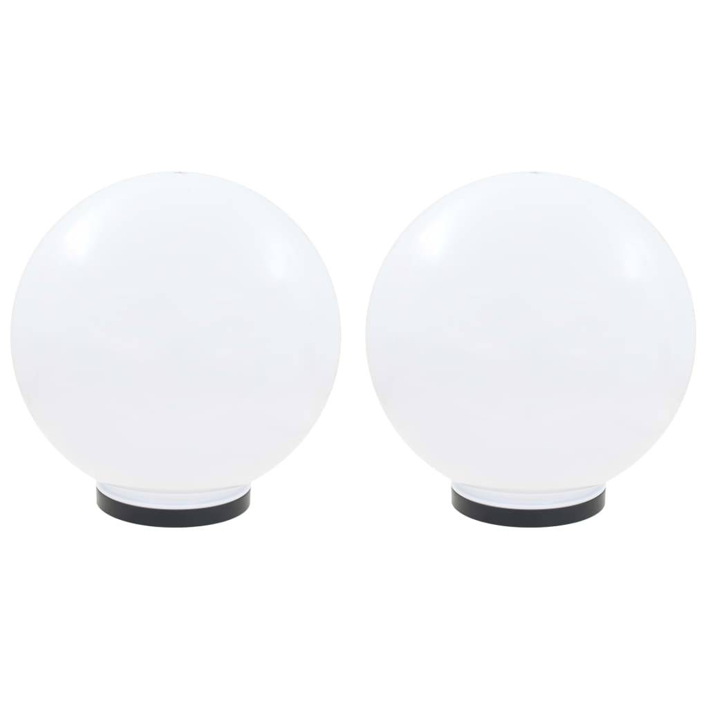 vidaXL LED-Gartenleuchten 2 Stk. Kugelförmig 40 cm PMMA