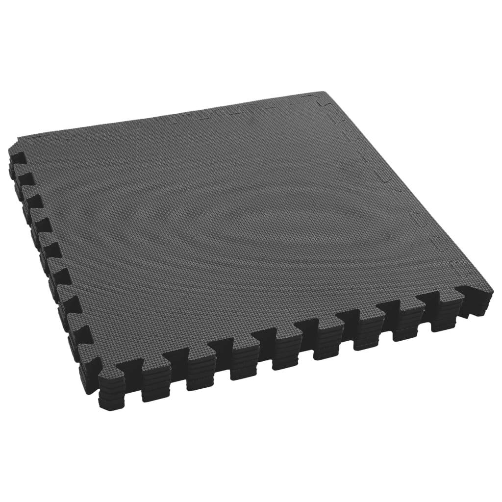 vidaXL Bodenmatten 6 Stk. 2,16 m² EVA-Schaumstoff Schwarz