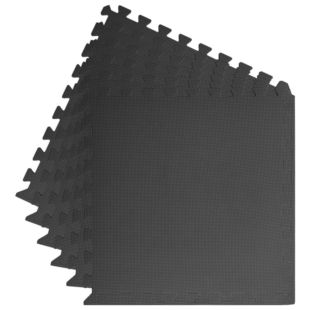 vidaXL Bodenmatten 6 Stk. 2,16 m² EVA-Schaumstoff Schwarz