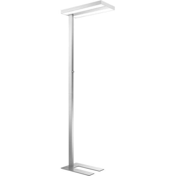 LED-Stehleuchte Aluminium 60W silberfarben
