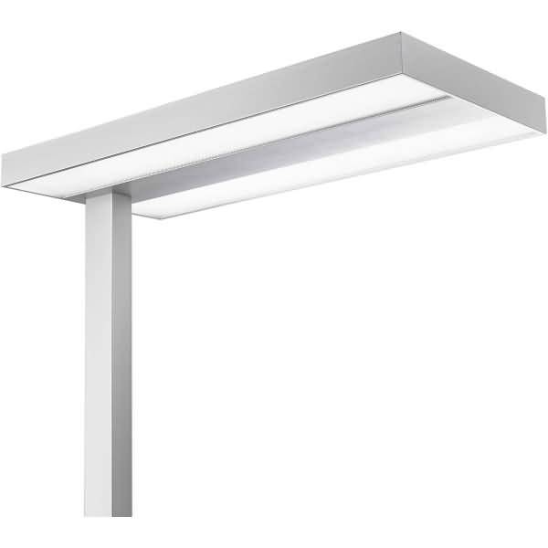 LED-Stehleuchte Aluminium 60W silberfarben