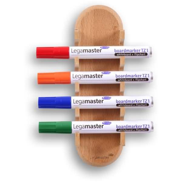 LEGAMASTER WOODEN Whiteboard-Markerhalter magnetisch - Platinenhalter - Holz - FSC 100% - 60 mm - 35 mm - 200 mm