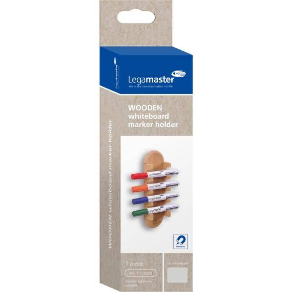 LEGAMASTER WOODEN Whiteboard-Markerhalter magnetisch - Platinenhalter - Holz - FSC 100% - 60 mm - 35 mm - 200 mm