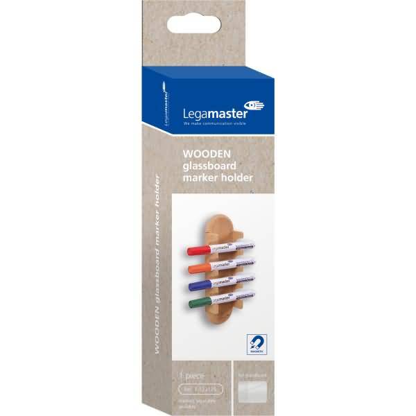 LEGAMASTER WOODEN Glasboard Markerhalter magnetisch - Holz - FSC 100% - 60 mm - 35 mm - 200 mm - 95 g
