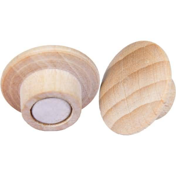 LEGAMASTER WOODEN Magnet 25mm 5St - Holz - FSC 100% - 25 mm - 25 mm - 15,5 mm - 49,8 g