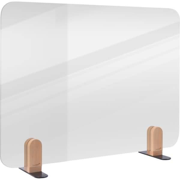 Tischtrennwand Elements transparent 60x80cm mit Halterungen