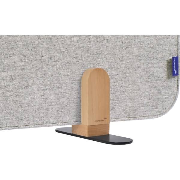 Akustik-Tischtrennwand Elements Textil 60x80cm grau mit Halterungen