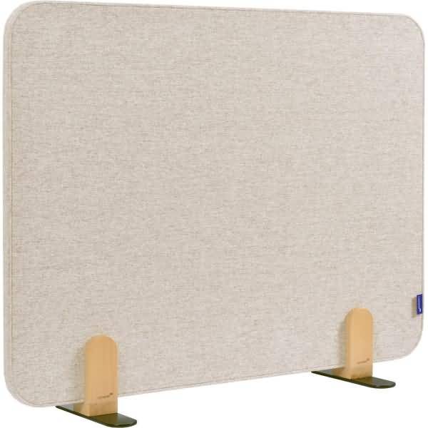 Akustik-Tischtrennwand Elements Textil 60x80cm beige mit Halterungen