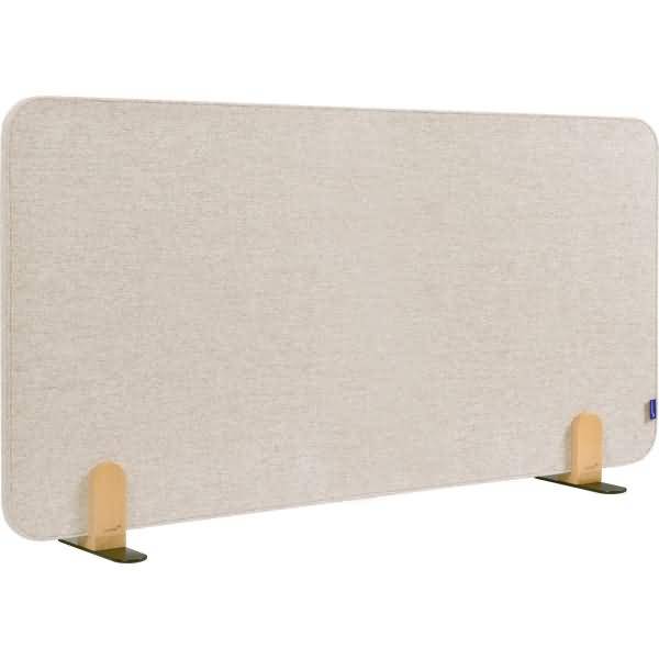 Akustik-Tischtrennwand Elements Textil 60x120cm beige mit Halterungen
