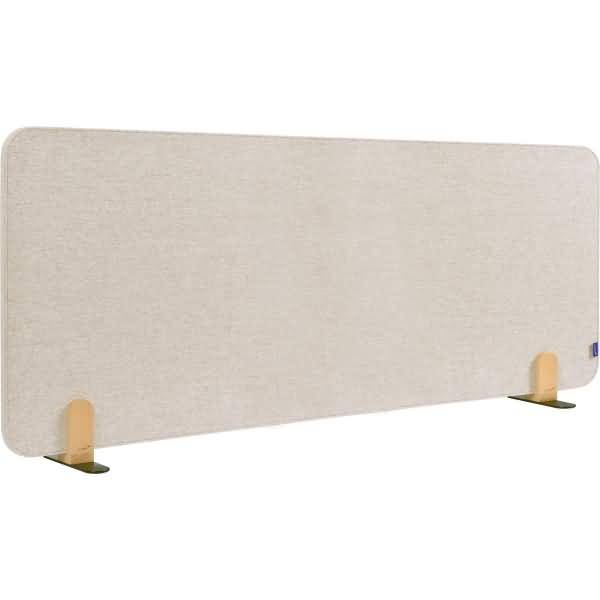 Akustik-Tischtrennwand Elements Textil 60x160cm beige mit Halterungen