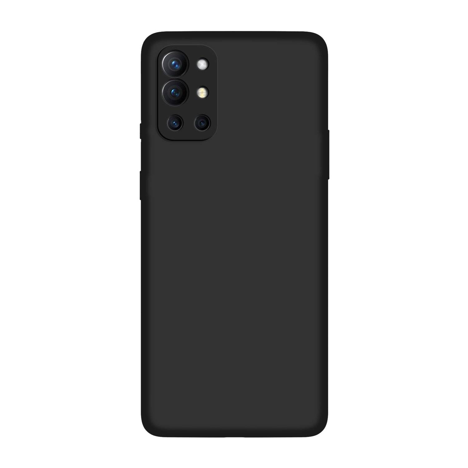 Silikon Hülle Basic kompatibel mit OnePlus 9R Case TPU Soft Handy Cover Schutz Schwarz