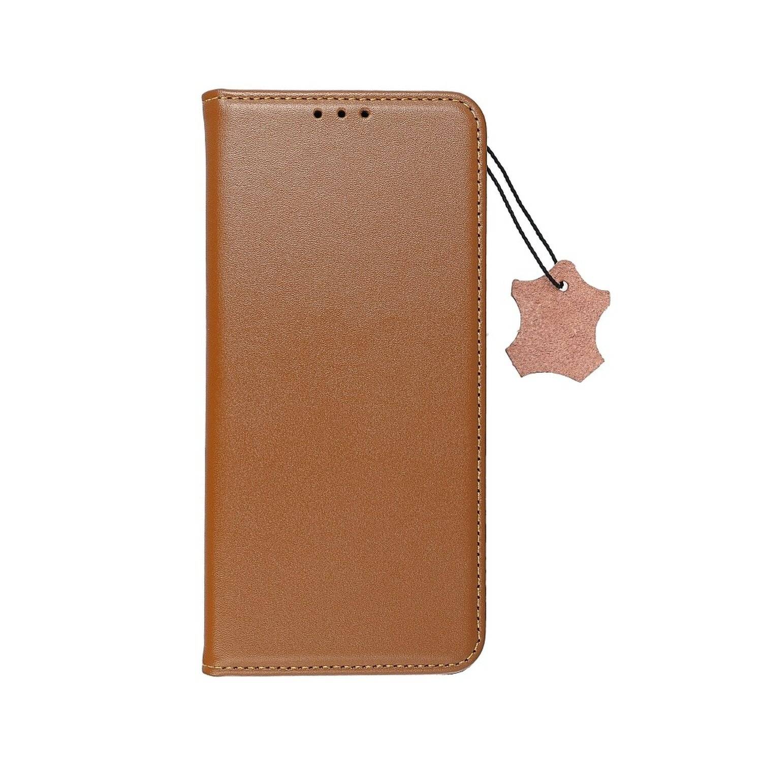 Smart Pro Echt Buchtasche Leder Tasche Lederbuch Hülle Cover Case Handytasche für Samsung Galaxy A42 5G (A425F) Braun