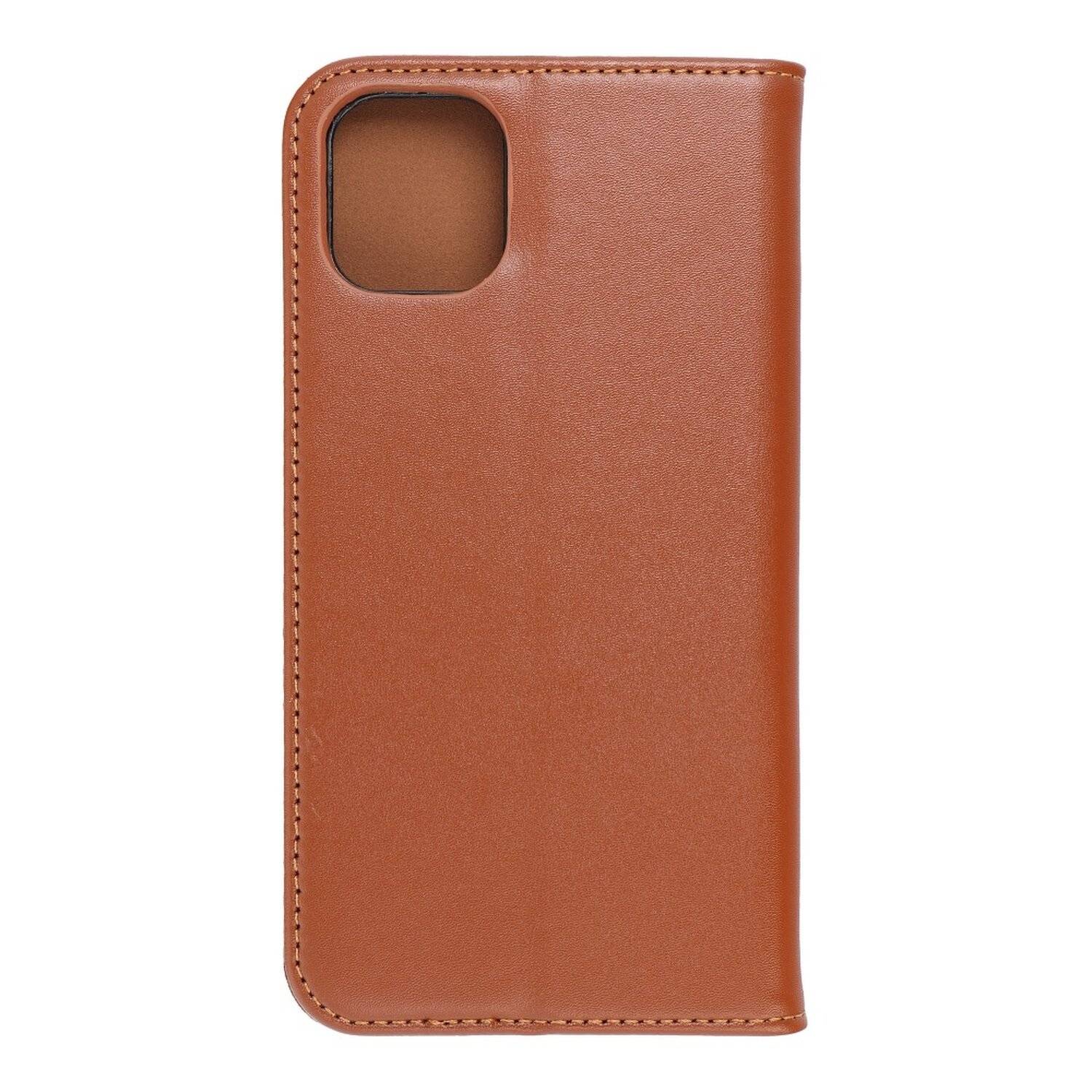 Smart Pro Echt Buchtasche Leder Tasche Lederbuch Hülle Cover Case Handytasche für Samsung Galaxy A42 5G (A425F) Braun