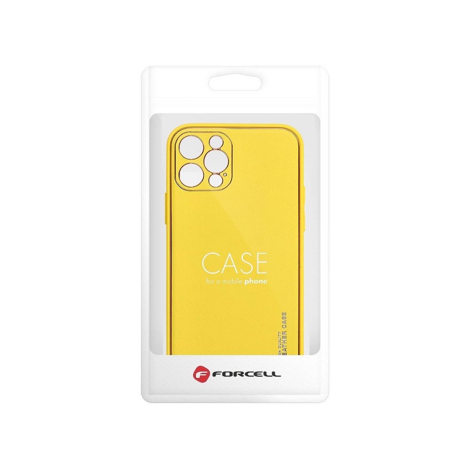 Leder Case Hülle Handyschale Handy-Hülle Cover Bumper für Samsung Galaxy S20 FE (G780F) Gelb