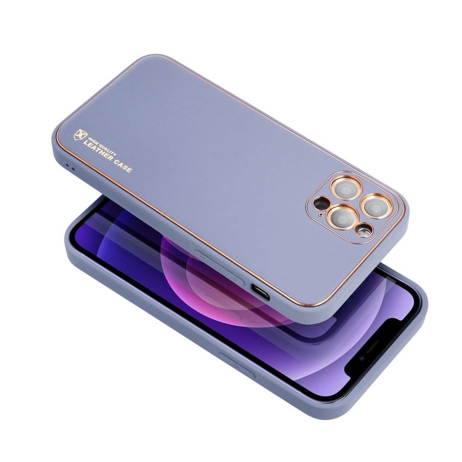 Leder Case Hülle Handyschale Handy-Hülle Cover Bumper für Samsung Galaxy A72 5G (A725F) Blau
