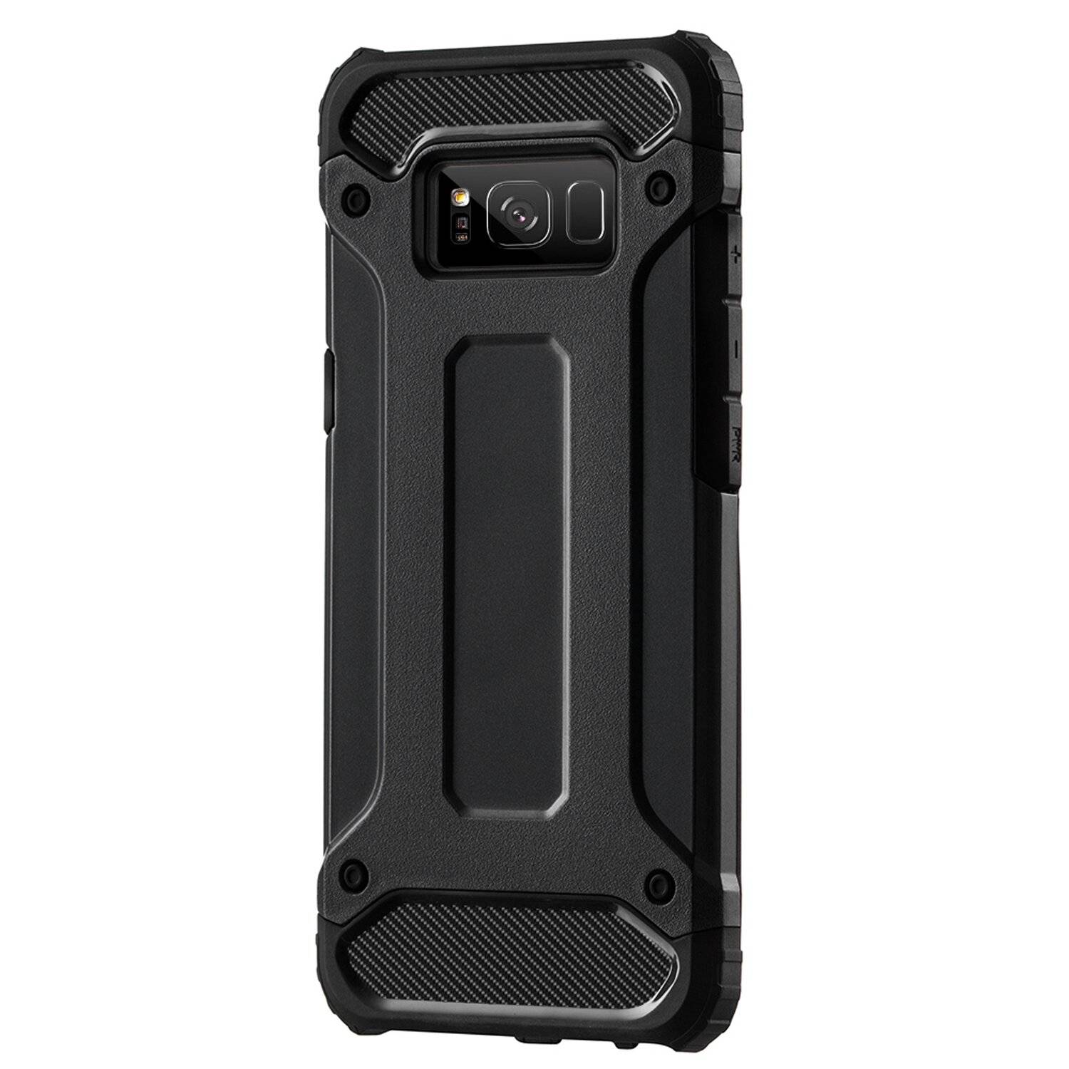 Schutzhülle Bumper Hybrid Armor SchutzHülle für Xiaomi Redmi Note 10 Silikon Hülle Zubehör Tasche Schutzschale Schwarz