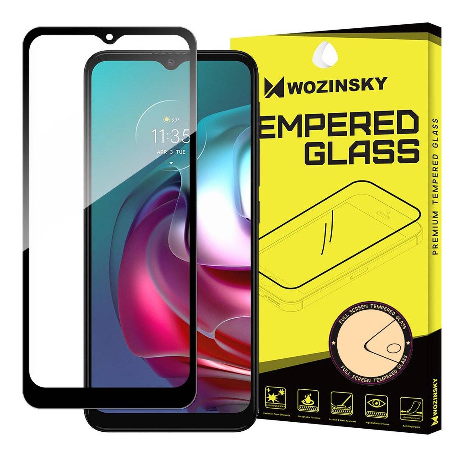 5D Schutz Glas für MOTOROLA MOTO G10 Curved Schutz Folie Vollständig Klebend und Abdeckung
