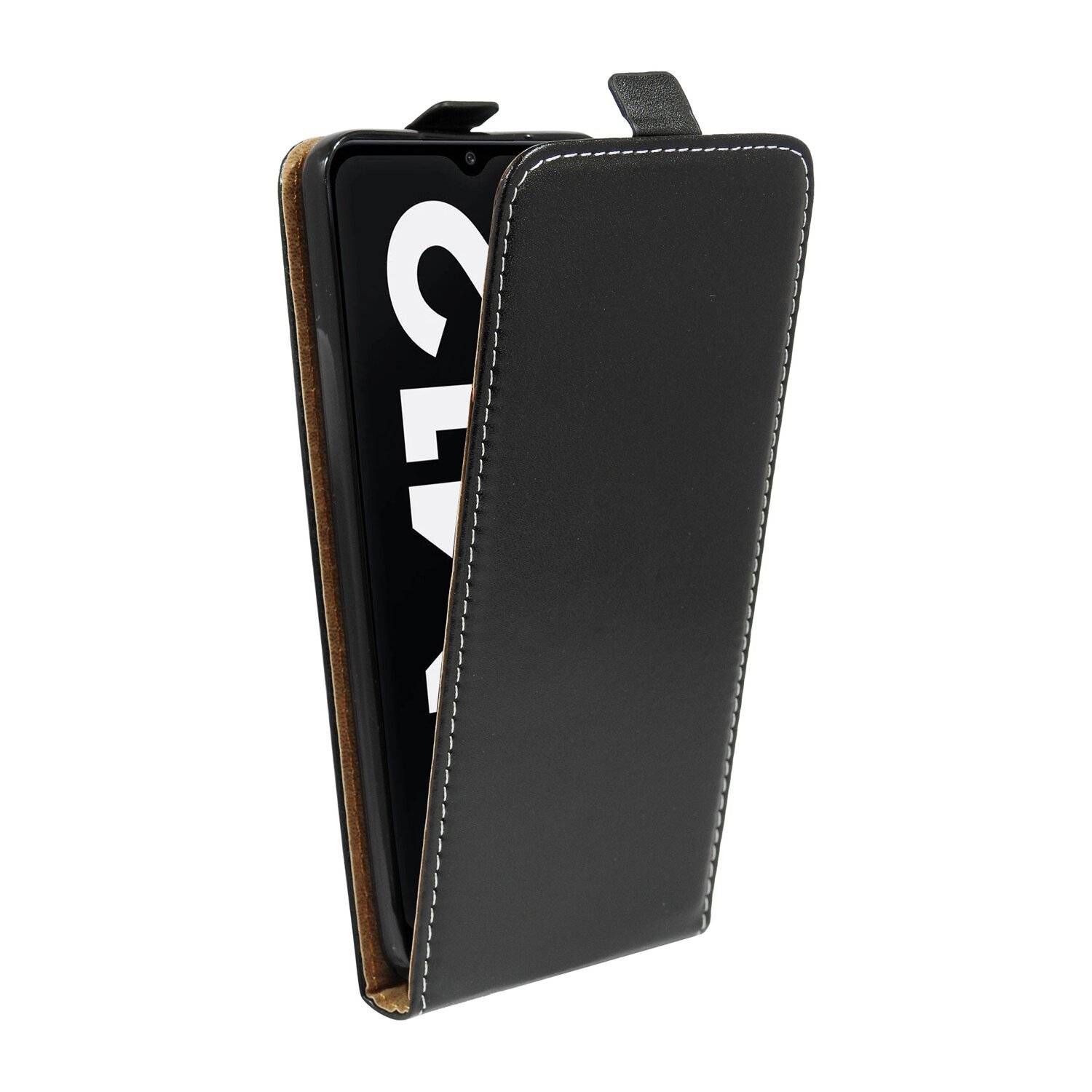 Flip Case für Samsung Galaxy M12 (M127F) Handy Tasche vertikal aufklappbar Schutzhülle Klapp Hülle Schwarz