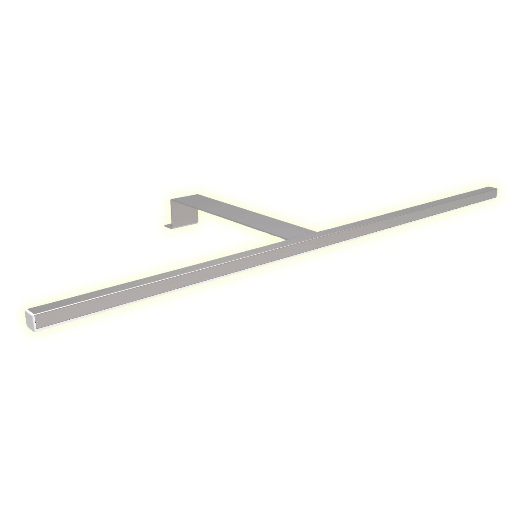 kalb | LED Aufbauleuchten 1-4er SET silbergrau 600mm Schrankbeleuchtung für Schwebetürenschränke