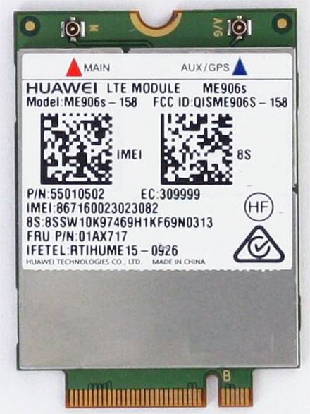 HSPA / UMTS / EDGE / LTE 4G M.2 NGFF Modem (Huawei ME906s-158) [LTE EUROPA]