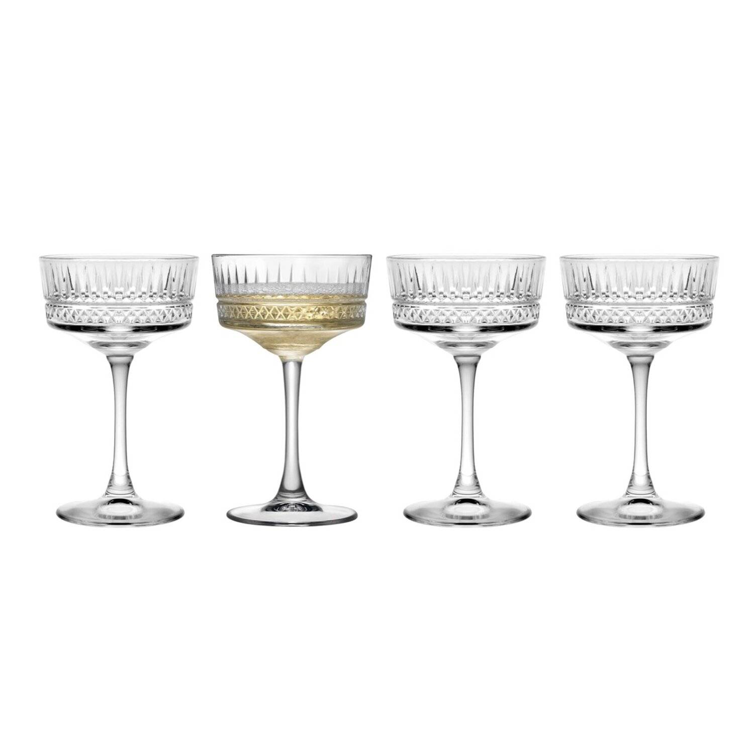 Pasabahce ELYSIA 440436 Champaign Glas Dessertglas 260 ml 4er Set Gläser-Set