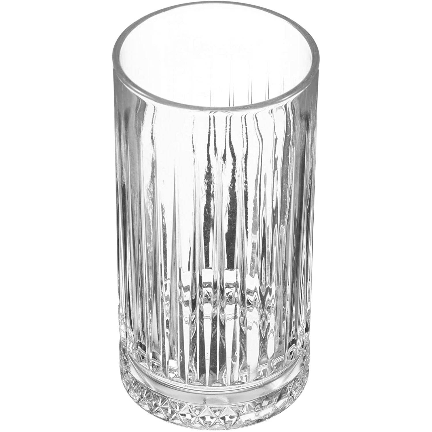 Pasabahce 520015 Longdrink Glas im Retro-Design und Kristall-Look, für Cocktail, Saft, Schwerer Highball,445 ml, 4 Stück