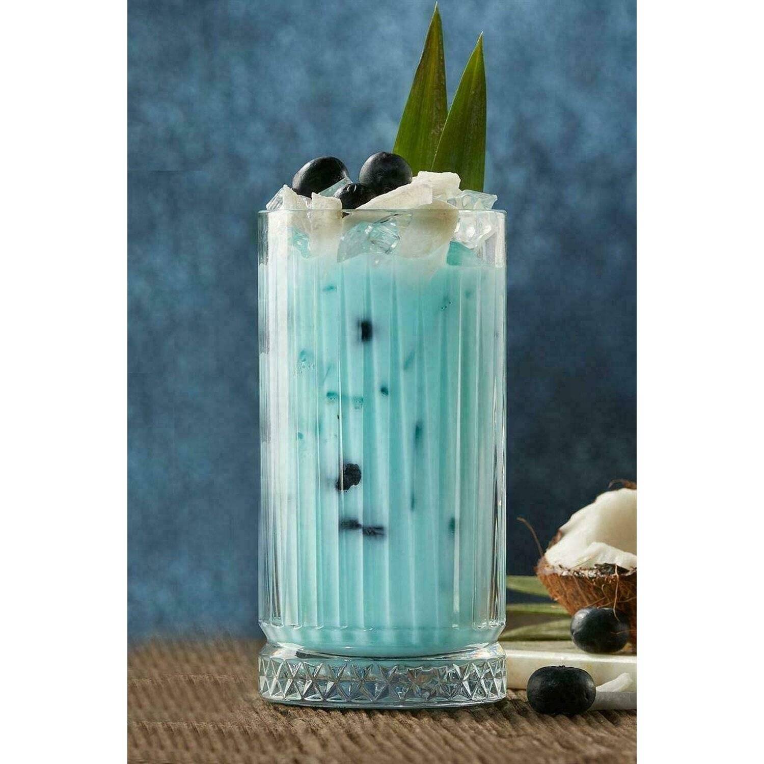 Pasabahce Elysia Longdrink Glas im Retro-Design und Kristall-Look 280ml 4-Stück 520125