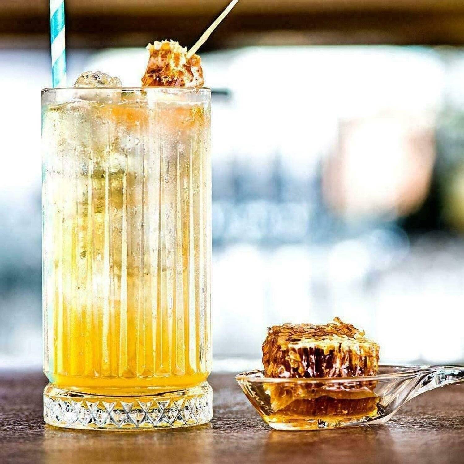 Pasabahce Elysia Longdrink Glas im Retro-Design und Kristall-Look 280ml 4-Stück 520125